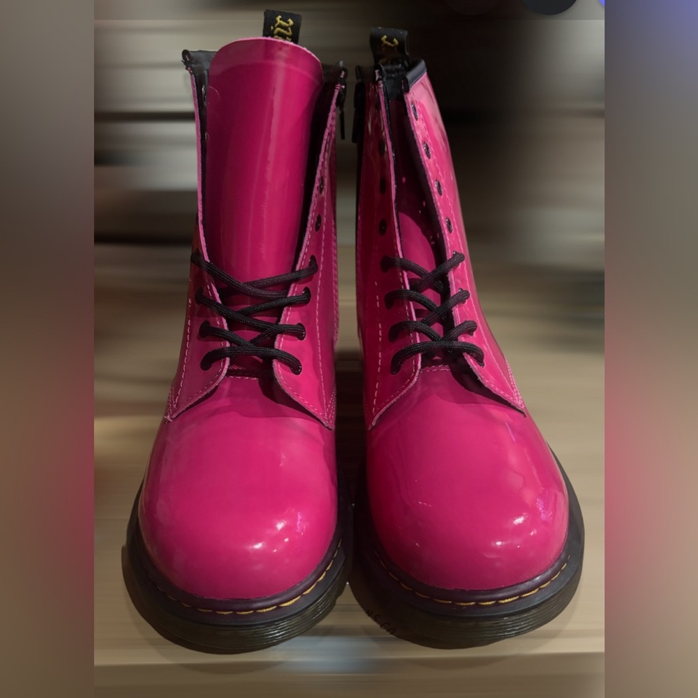 Dr. Martens Hot Pink 1460 Patent Leather Boots